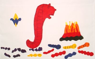 Caterpillar Crushing Cobras Patrol Flag